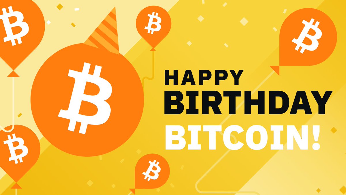 Bitcoin happy birthday card, 