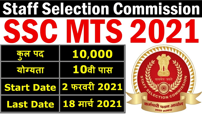 SSC MTS Recruitment 2021 Eligibility Criteria How To Apply Steps To Register
