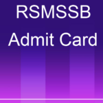 RSMSSB Stenography Hall Ticket 2021