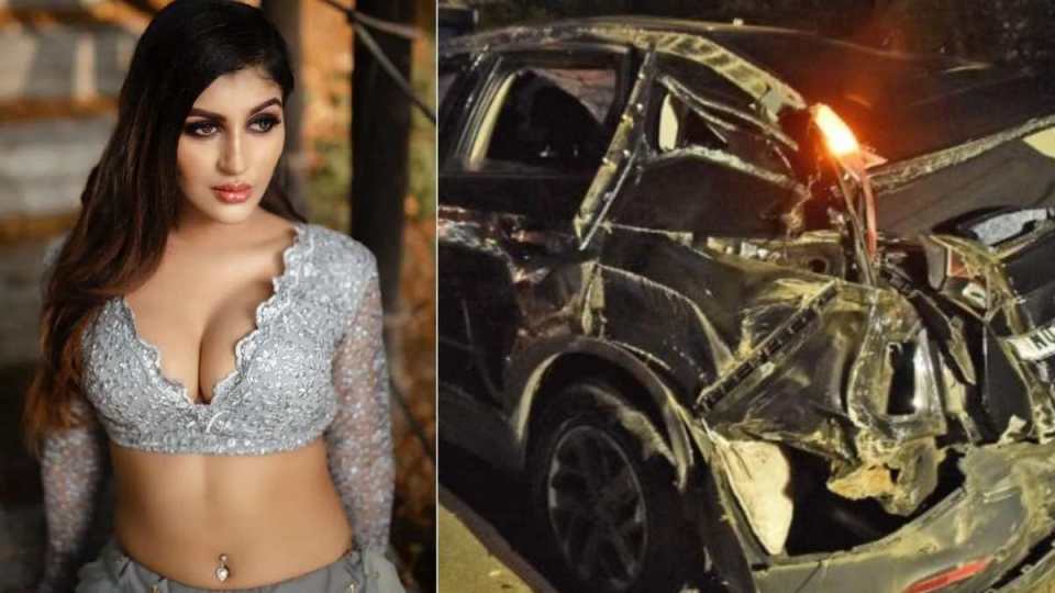 Yashika Anand Car Accident Viral Video