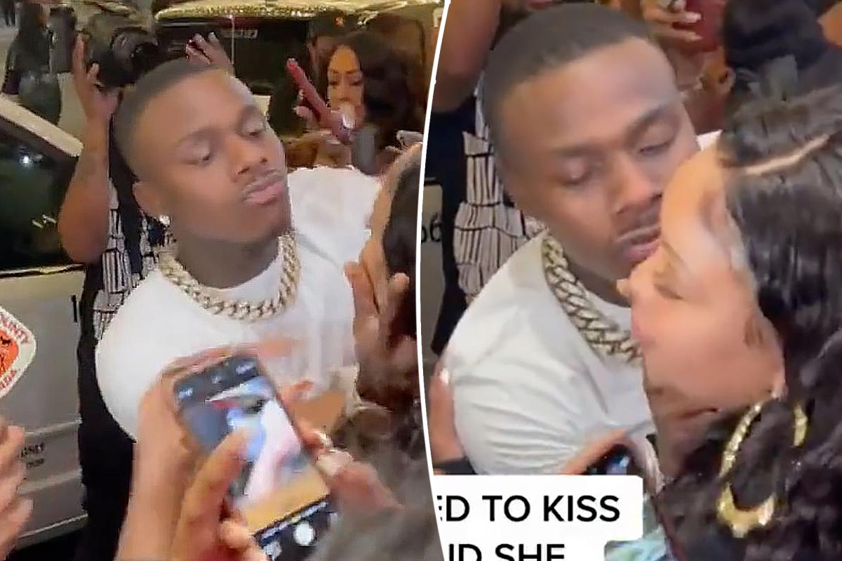 DaBaby Forcibly Trying To Kiss Uninterested Fan