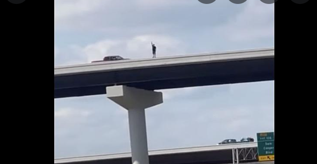 man jumps video
