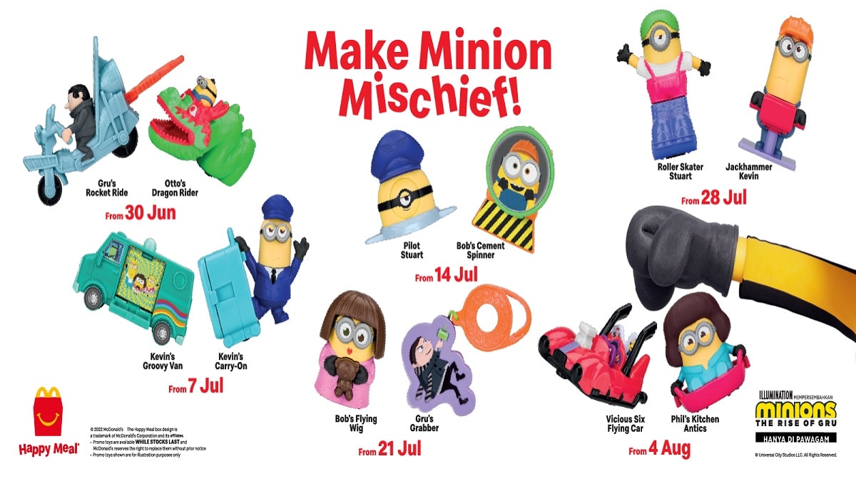 Happy Meal Toys Minions 2022
